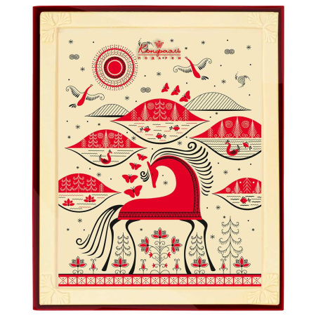 Картина из белого шоколада с декором 1100г