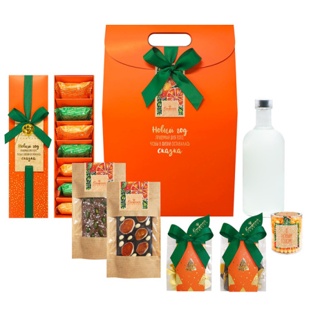 Подарочный набор сумочка: шоколад, драже, конфеты глазированные 575г