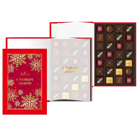 Книга средняя с конфетами ассорти, мягкий грильяж 295г