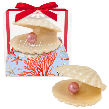 Скульптура жемчужина из белого шоколада 300г