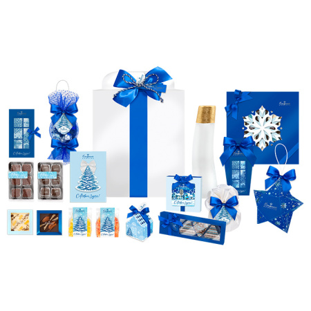 Новогодний подарочный набор: шоколад, конфеты, цукаты 1705г