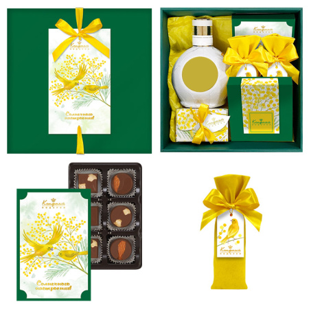 Набор суфле, конфет ассорти, шоколада, сухофруктов