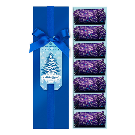 Подарочный набор конфет глазированных мармелад+суфле (черн/ван) 105г