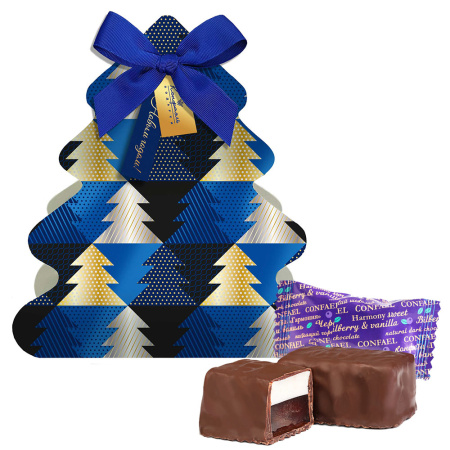 "Ёлочка" с конфетами мармелад-суфле (черника и ваниль) 120г