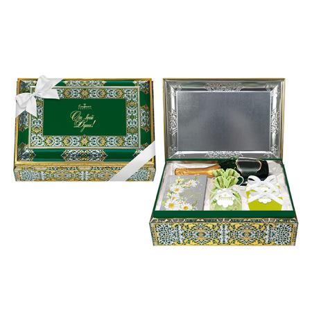 Подарочный набор шкатулка: конфеты ручной работы, ассорти и драже