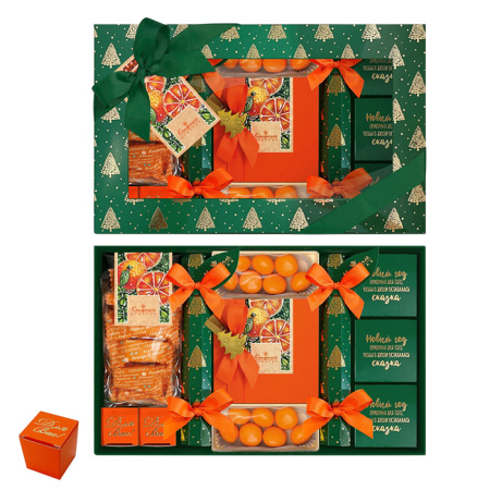 Подарочный набор Аксиома: драже, конфеты глазированные, конфеты типа "Ассорти" 565г