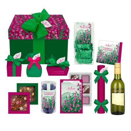 Подарочный набор сухофруктов, мармелада и суфле