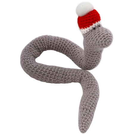 Мягкая игрушка змея серая