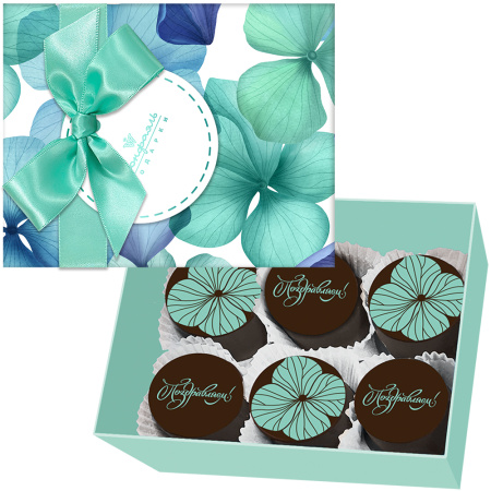 Набор шоколадного суфле в шоколаде с декором