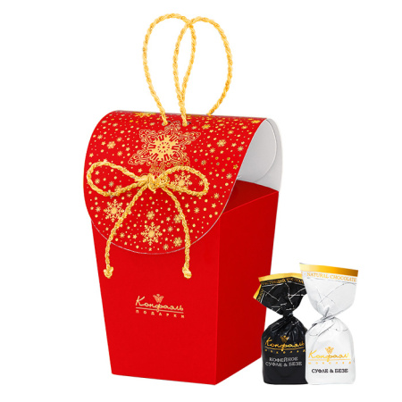 Конфеты глазированные суфле+безе горьким шоколадом 200г