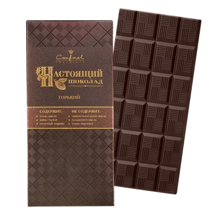 Плитка из горького шоколада Настоящий шоколад