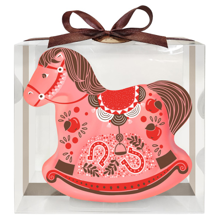 "Лошадка" скульптура шоколад клубничный 140г