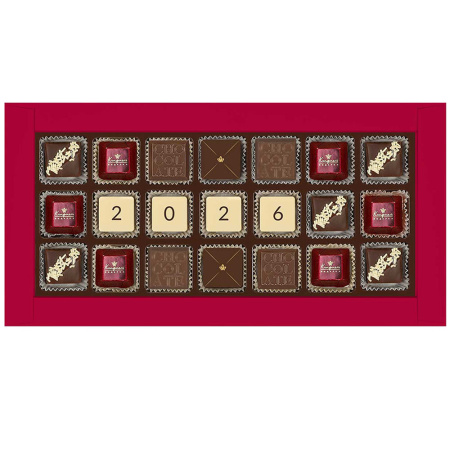 Шоколадные конфеты ассорти и мягкий грильяж набор "С Новым годом" 215г