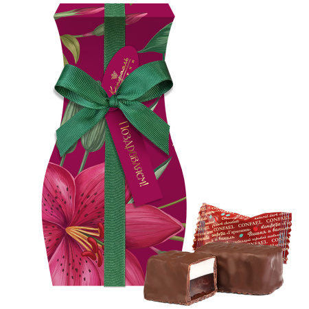 Мармелад-суфле в горьком шоколаде (вишня и ваниль) 120г