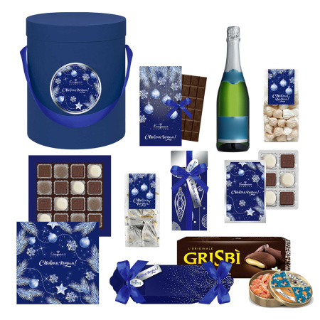 Набор с конфетами: мармелад, шоколад, суфле-безе, печенье, карамель