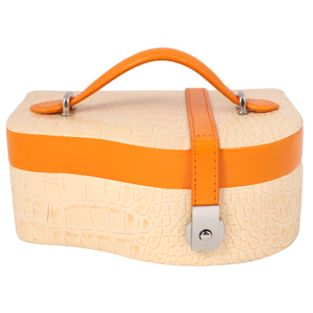 Шкатулка для украшений оранжевая 21х12х8 см