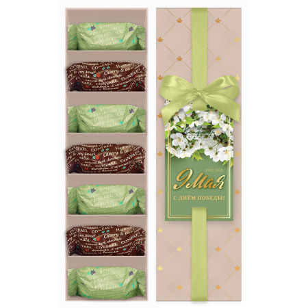 "9 мая" мармелад-суфле в шоколаде (вишня и ваниль, виноград и ваниль)