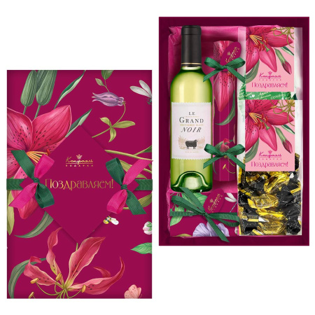 Набор: шоколад, конфеты ассорти, сухофрукты, мармелад-суфле 385г