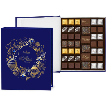 Книга большая с конфетами ассорти, суфле, мягкий грильяж