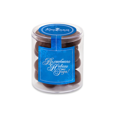 Подарочная туба с драже "Миндаль" в молочном шоколаде 100г