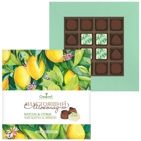 Ассорти настоящий шоколад «Чай матча и лимон»