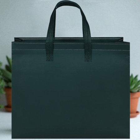 Сумка-шоппер зеленая 36х41х13 см
