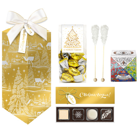 Набор с конфетами, чаем, леденцами