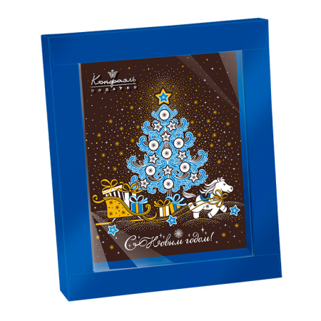 Открытка "С Новым годом!" Шоколад горький 100г