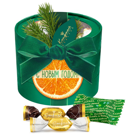 Зеленый набор мармелада суфле и мармелада в горьком шоколаде 240г