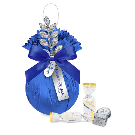 Ёлочная игрушка с конфетами суфле, ассорти и сухофруктами 125г Ёлочная игрушка с конфетами суфле, ассорти и сухофруктами 125г