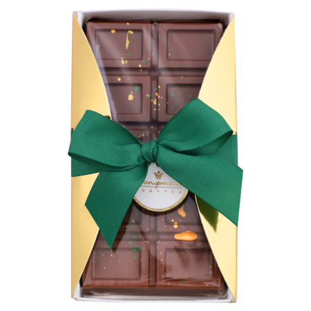 Шоколад молочный дубайский с фисташкой 230г Шоколад молочный дубайский с фисташкой 230г