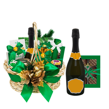 Праздничная корзина: шоколад, мармелад, конфеты, варенье 1455г