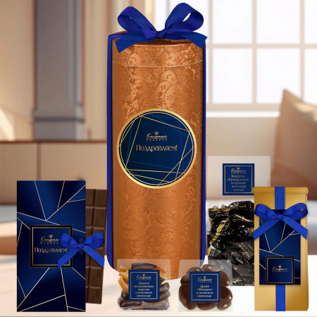 Набор: шоколад, драже, конфеты, кофе