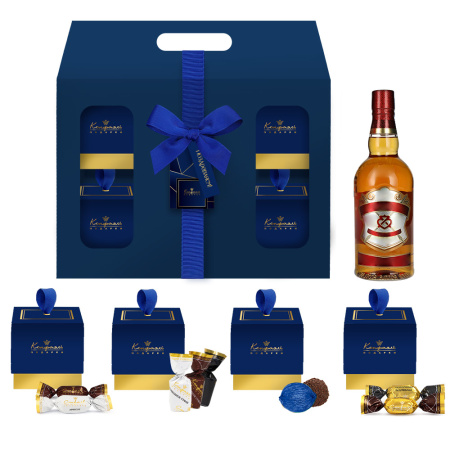 Набор: конфеты марципановые, сухофрукты, суфле