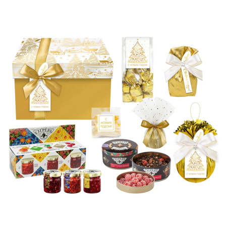 Набор шоколада и конфет: драже, цукаты, ассорти, варенье, чайный набор