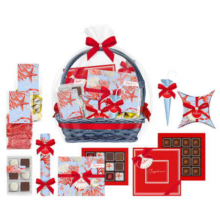 Корзина: мармелад, конфеты глазированные, конфеты ручной работы, шоколадные конфеты "Ассорти"